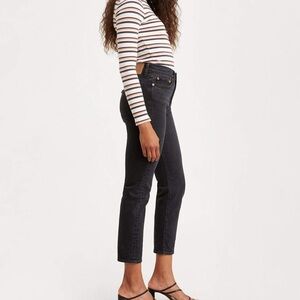 Levi’s Premium Wedgie Icon Straight Fit Jeans Sz 24 Vintage Black